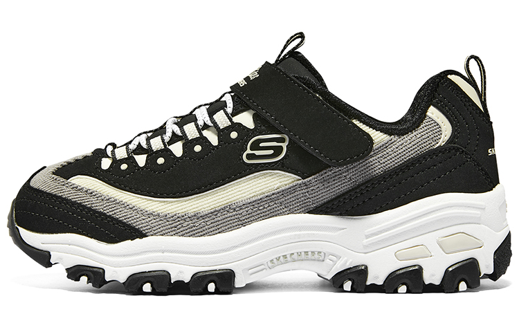 (W) Skechers D'lites 1.0 Marathon Running Shoes 'Black Grey Beige'