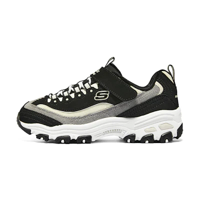 (W) Skechers D'lites 1.0 Marathon Running Shoes 'Black Grey Beige'