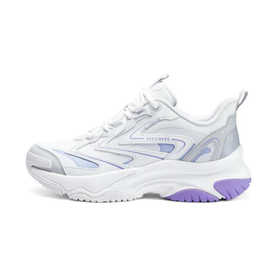 (W) Skechers Low Top 'White Purple'