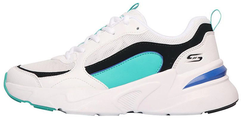 (Women) Skechers Low Top Retro Sneakers 'White Black Blue' 117042-WBTQ Buy (Women) Skechers Low Top Retro Sneakers 'White Black Blue' 117042-WBTQ