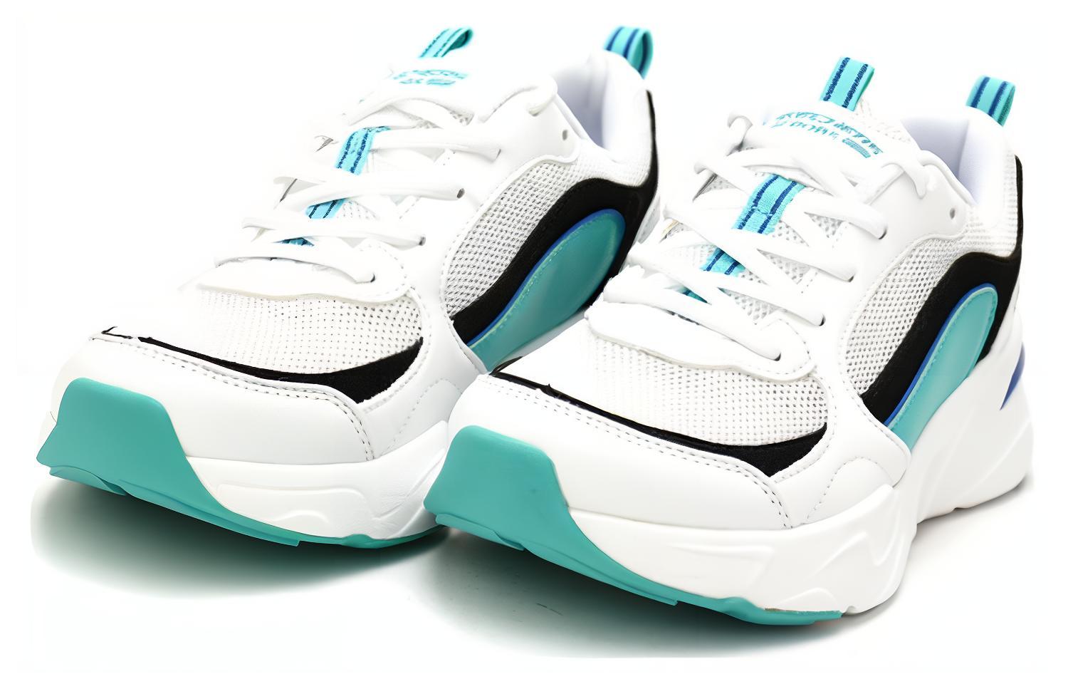 Order (Women) Skechers Low Top Retro Sneakers 'White Black Blue' 117042-WBTQ