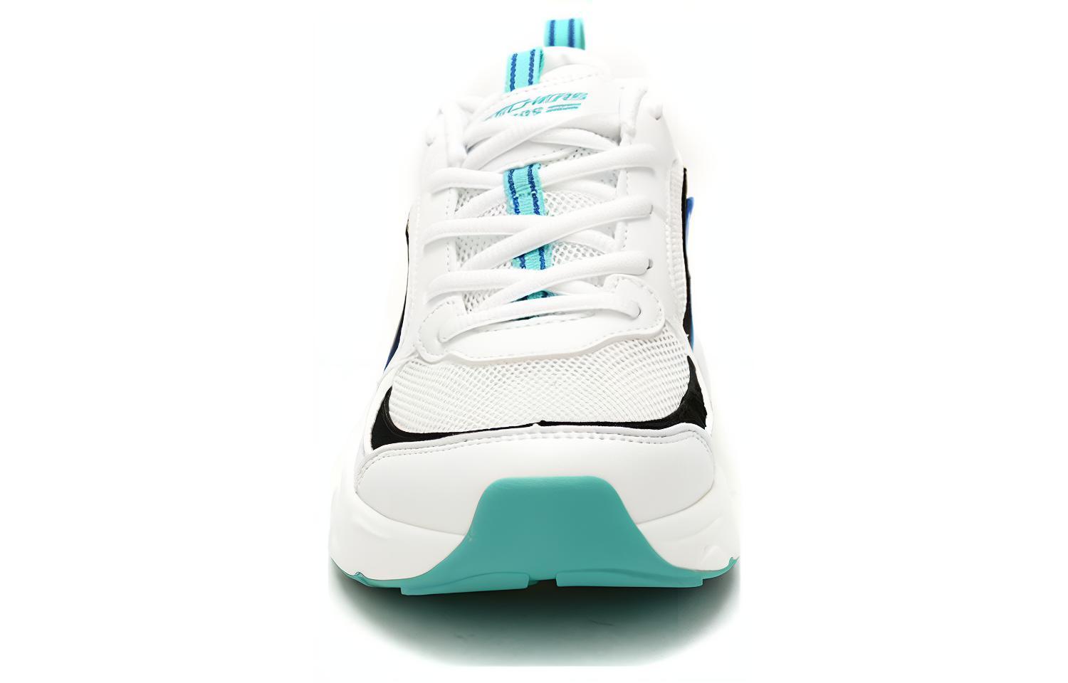 Lookbook (Women) Skechers Low Top Retro Sneakers 'White Black Blue' 117042-WBTQ