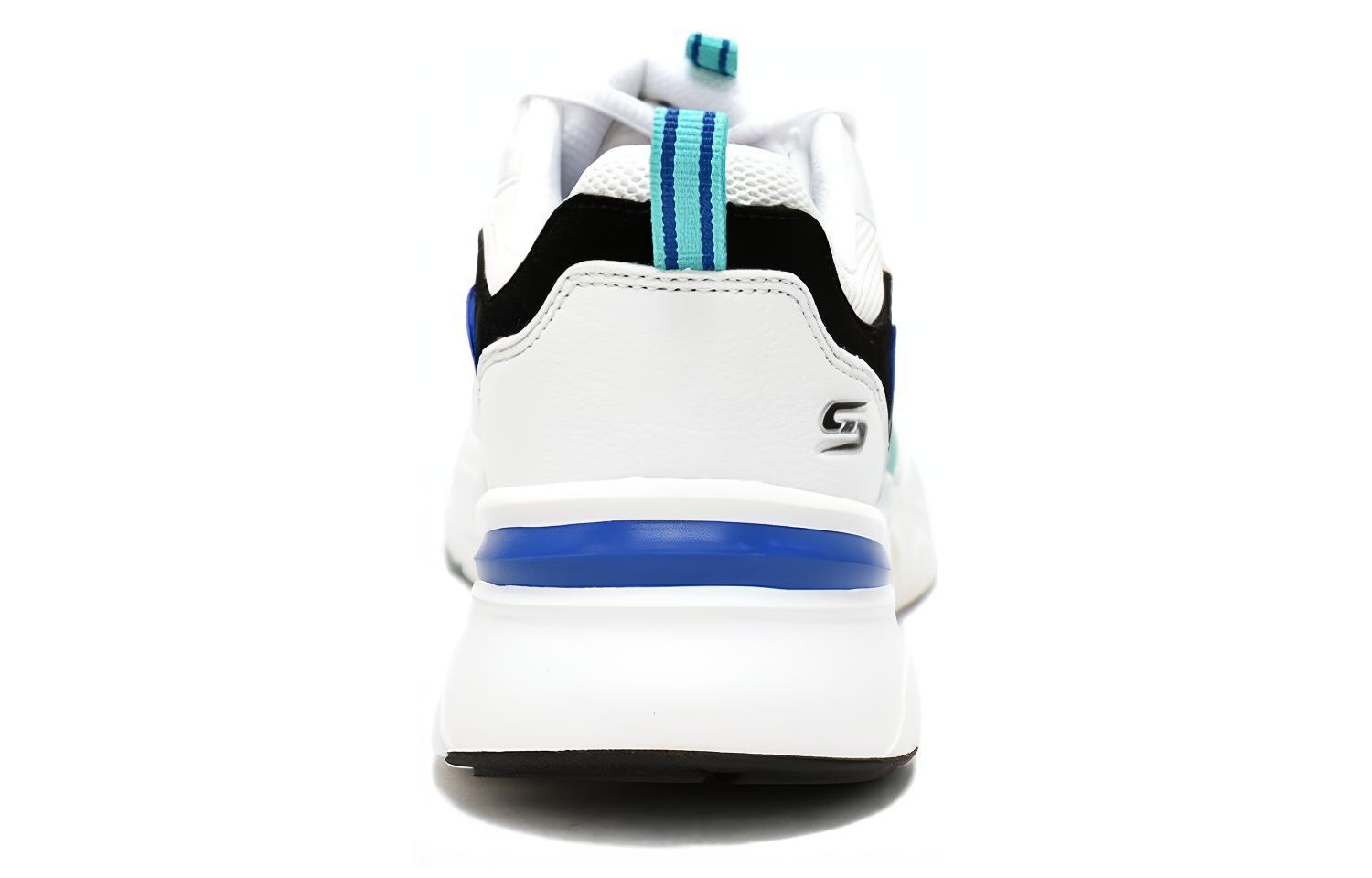 Shop (Women) Skechers Low Top Retro Sneakers 'White Black Blue' 117042-WBTQ