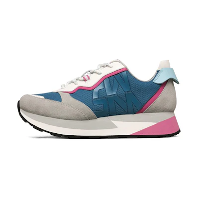 (W) Skechers Low-Top Grey/Blue