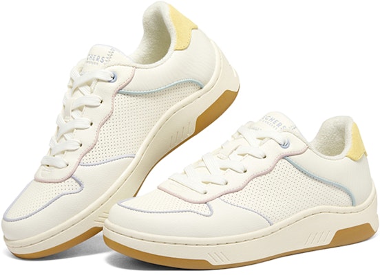 (Women) Skechers Upbeats 'White Yellow Blue' 155606-WMLT Order (Women) Skechers Upbeats 'White Yellow Blue' 155606-WMLT