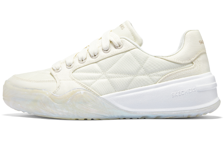(Women) Skechers Low Top Skate Shoe 'Light Yellow' 185021-WHT