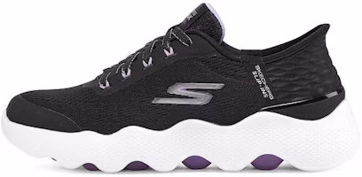 (Women) Skechers GO WALK Massage Fit 'Black Lavender' 124916-BKLV (Women) Skechers GO WALK Massage Fit 'Black Lavender' 124916-BKLV