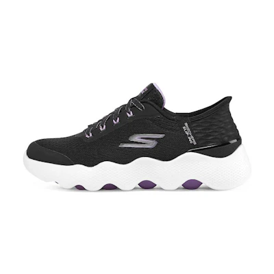 (W) Skechers GO WALK Massage Fit 'Black Lavender'