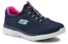 Lookbook (W) Skechers Summits Louvin 'Navy Pink' 12980-NVHP
