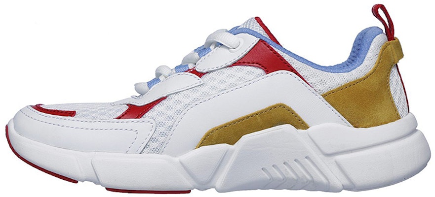 (Women) Skechers Mark Nason Los Angeles Block 'White Red' 68854-WMLT Buy (Women) Skechers Mark Nason Los Angeles Block 'White Red' 68854-WMLT