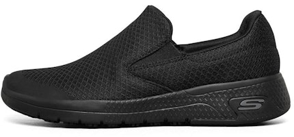 (Women) Skechers Marsing Slip-on Shoes Black 77275-BLK (Women) Skechers Marsing Slip-on Shoes Black 77275-BLK