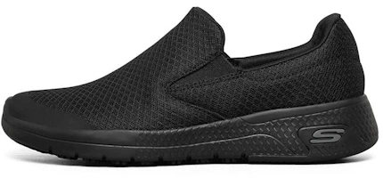 (Women) Skechers Marsing Slip-on Shoes Black 77275-BLK (Women) Skechers Marsing Slip-on Shoes Black 77275-BLK
