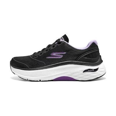 (W) Skechers Max Cushioning Arch Fit 'Black Lavender'