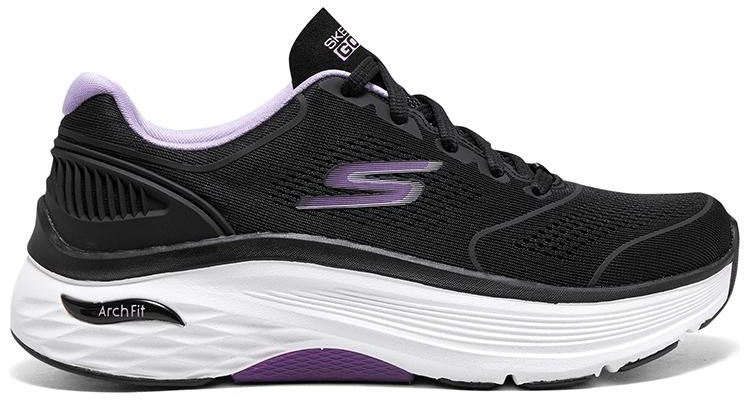 (Women) Skechers Max Cushioning Arch Fit 'Black Lavender' 128923-BKLV Order (Women) Skechers Max Cushioning Arch Fit 'Black Lavender' 128923-BKLV