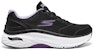 (W) Skechers Max Cushioning Arch Fit 'Hitam Lavender' 128923-BKLV