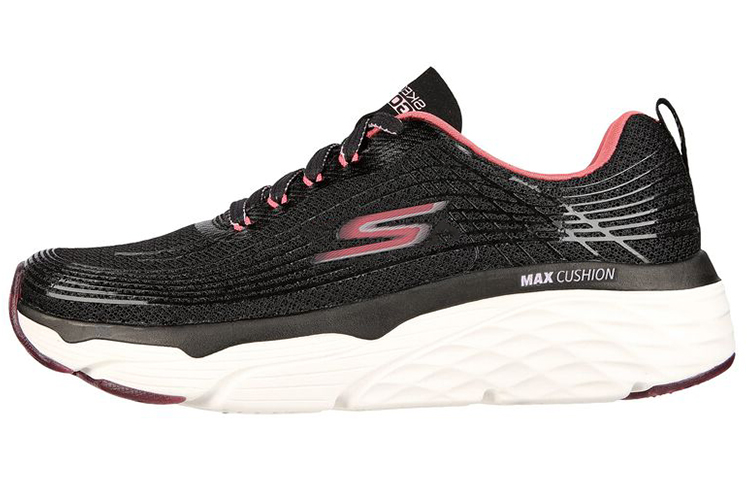 (W) Skechers Max Cushioning 'Black Pink'