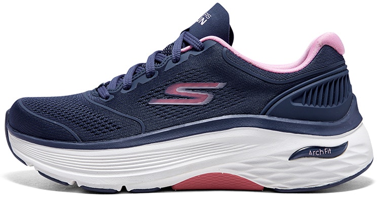 women-skechers-max-cushioning-blue-slip-resistant-lightweight-low-top-running-128923-nvpk