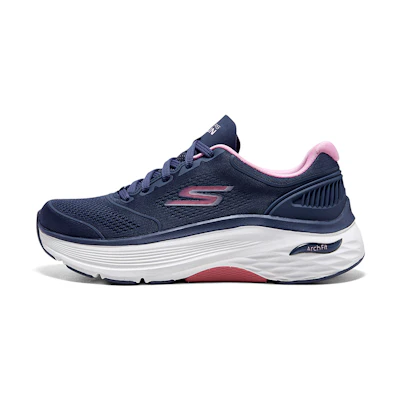 (W) Skechers Max Cushioning 'Blue Slip-Resistant Lightweight Low-Top Running'