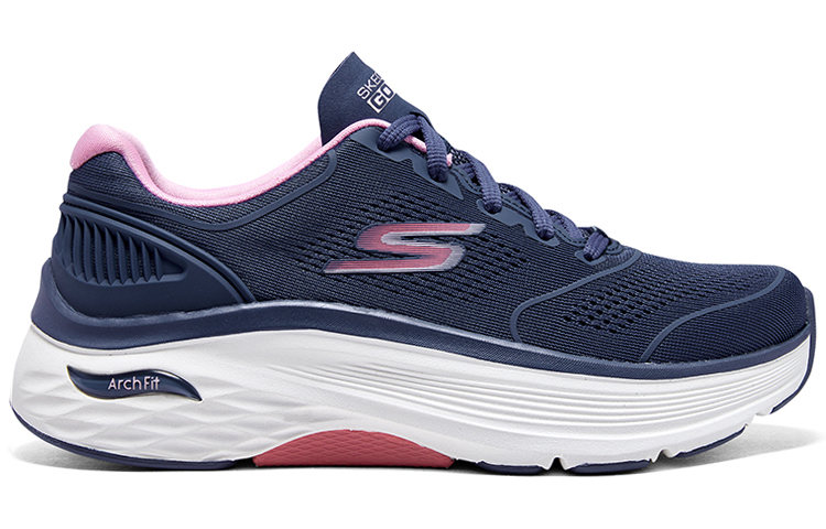 Order (W) 斯凯奇 Max Cushioning 蓝色防滑轻便低帮跑鞋 128923-NVPK