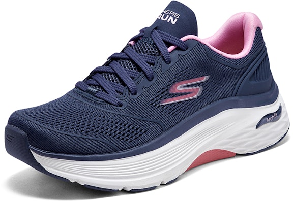 (W) 斯凯奇 Max Cushioning 蓝色防滑轻便低帮跑鞋 128923-NVPK Lookbook (W) 斯凯奇 Max Cushioning 蓝色防滑轻便低帮跑鞋 128923-NVPK