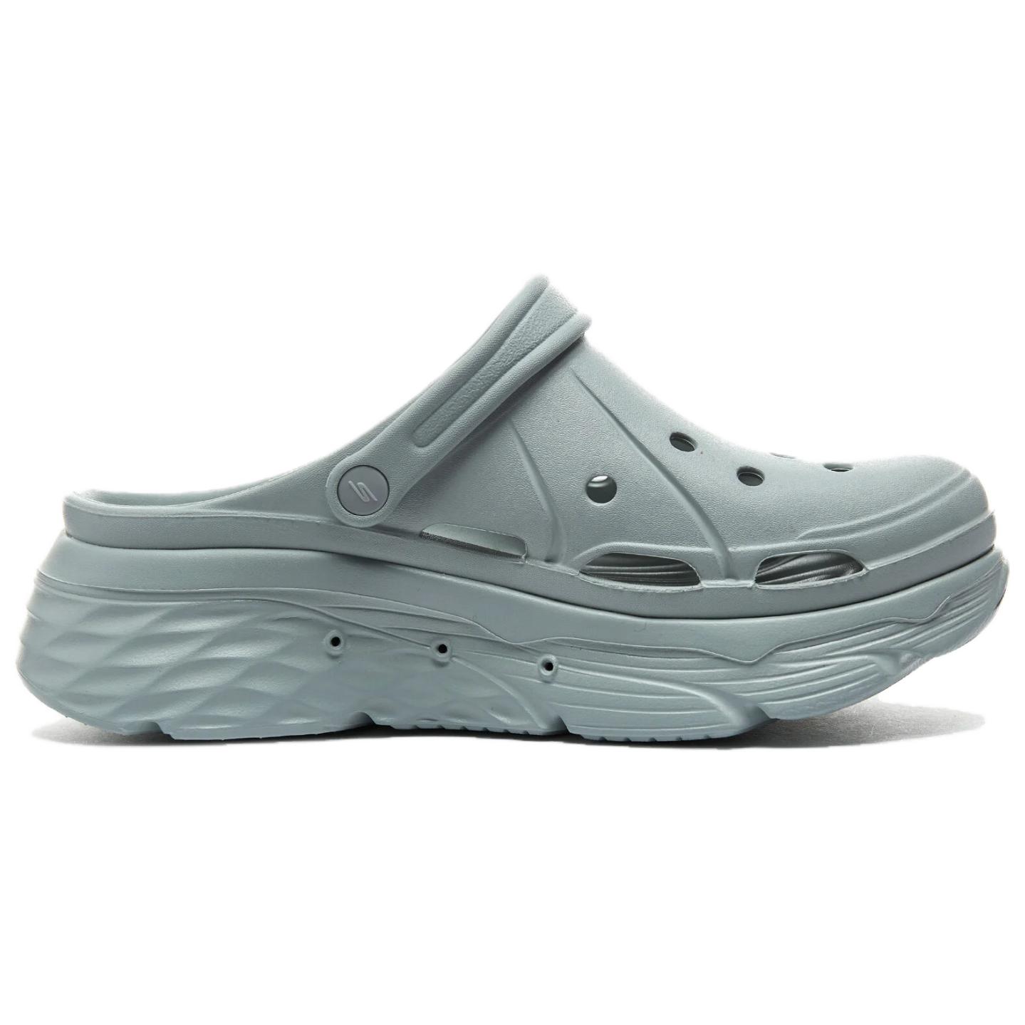 Lookbook Skechers Max Cushioning 泡泡鞋 休閒洞洞涼鞋 女款 藍色