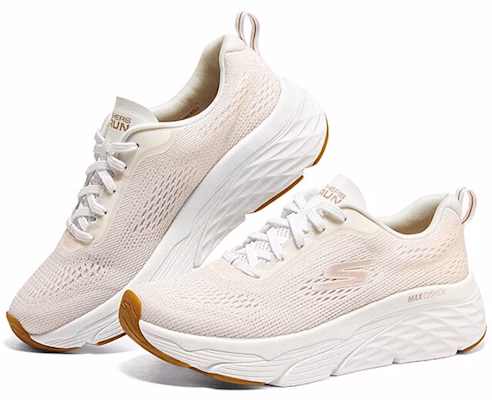 Skechers Max Cushioning 斯凱奇 低筒 運動休閒鞋 女款 白金 Lookbook Skechers Max Cushioning 斯凱奇 低筒 運動休閒鞋 女款 白金