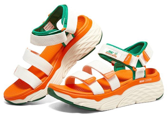 (W) スケッチャーズ マックスクッション 白橙緑 (Sukecchaazu Makkusukusshon Shiro Daidai Midori) 896132-OWGN Lookbook (W) スケッチャーズ マックスクッション 白橙緑 (Sukecchaazu Makkusukusshon Shiro Daidai Midori) 896132-OWGN