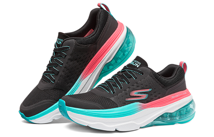 Lookbook (W) スケッチャーズ Max Cushioning Air 黒緑 128062-BKTQ