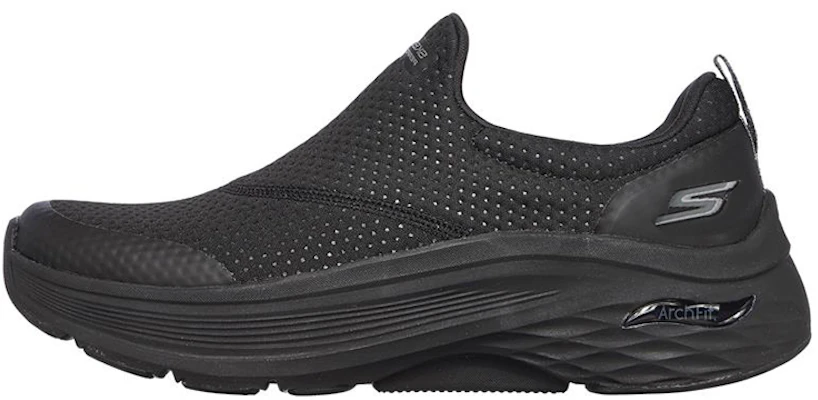 (W) スケッチャーズ マックスクッショニング アーチフィット (黒) 128306-BBK Buy (W) スケッチャーズ マックスクッショニング アーチフィット (黒) 128306-BBK