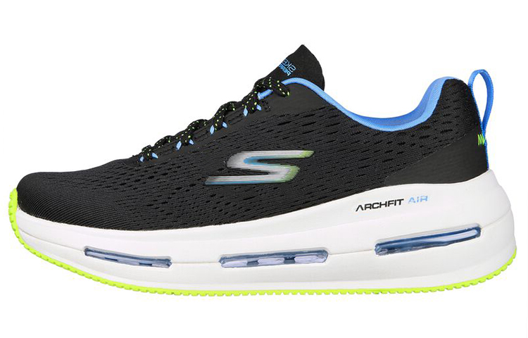 (Women) Skechers Max Cushioning Arch Fit 'Black Blue' 129316-BKBL
