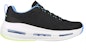 (W) Skechers Max Cushioning Arch Fit 'Hitam Biru' 129316-BKBL