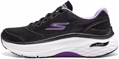 (Women) Skechers Max Cushioning Arch Fit 'Black Lavender' 128923-BKLV (Women) Skechers Max Cushioning Arch Fit 'Black Lavender' 128923-BKLV