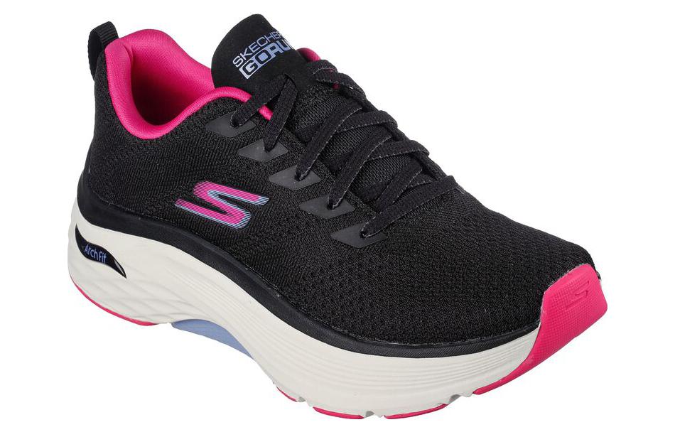 Lookbook (W) Skechers Max 缓震支撑 '黑红' 运动鞋 128308-BKPK