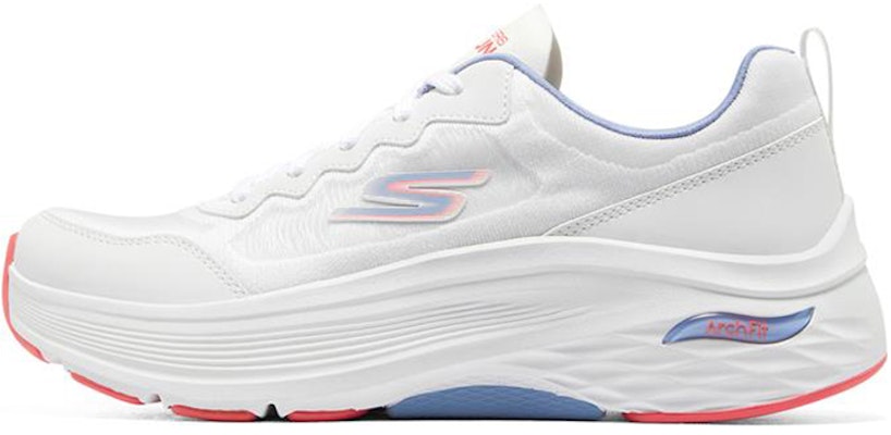 (Women) Skechers Max Cushioning Arch Fit 'White' 128300-WPKB Buy (Women) Skechers Max Cushioning Arch Fit 'White' 128300-WPKB
