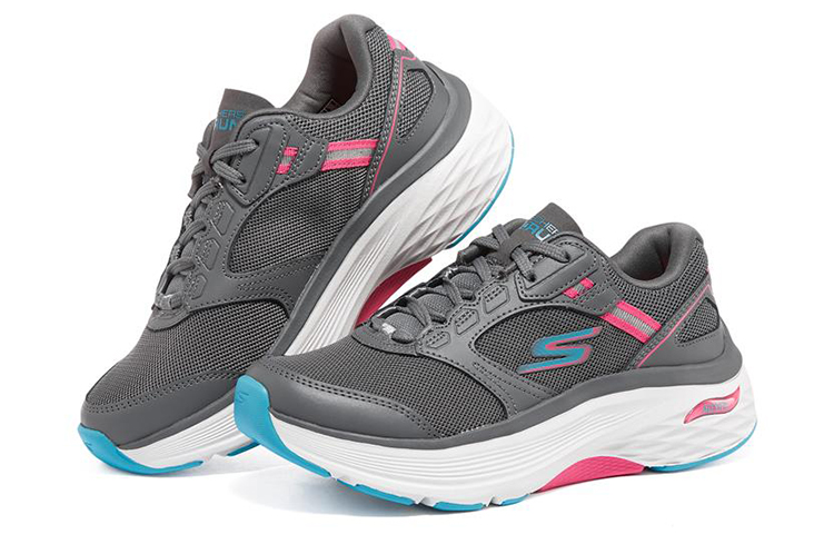 Lookbook (W) Skechers Max Cushioning Arch Fit 'Gris Rosa' 128301-GYPK