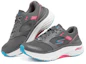 Lookbook (W) Skechers Max Cushioning Arch Fit 'Gris Rosa' 128301-GYPK