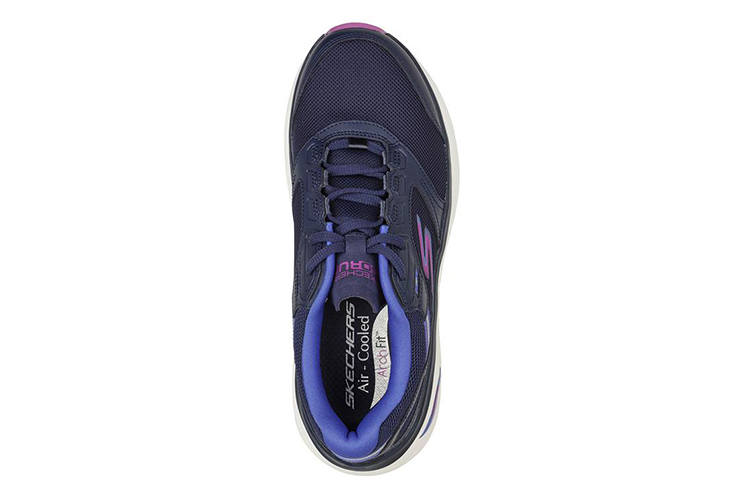 Shop (W) Skechers Max Bantalan Arch Fit 'Biru Dongker' 128301-NVPR