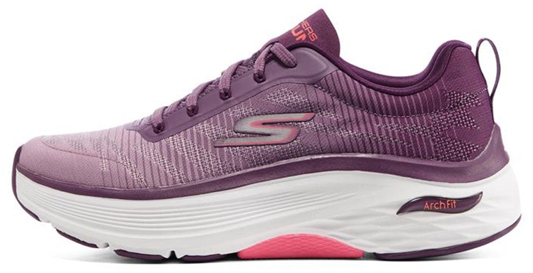 women-skechers-max-cushioning-arch-fit-purple-white-128312-prpk