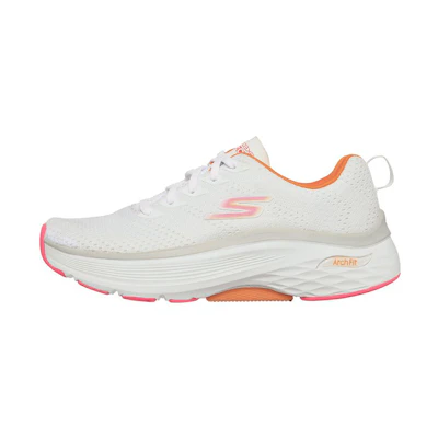 (W) Skechers Max Cushioning Arch Fit 'White Orange'