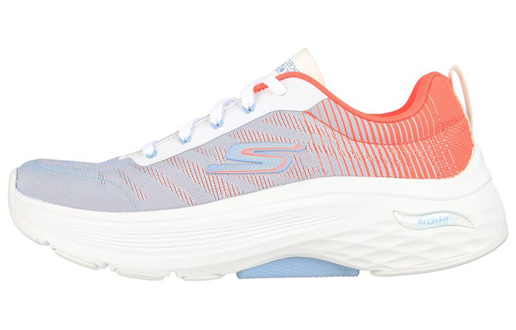 (Women) Skechers Max Cushioning Arch Fit 'White Red' 128312-WMLT