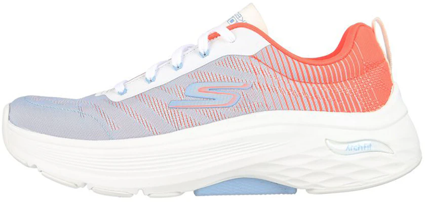 (Women) Skechers Max Cushioning Arch Fit 'White Red' 128312-WMLT Buy (Women) Skechers Max Cushioning Arch Fit 'White Red' 128312-WMLT