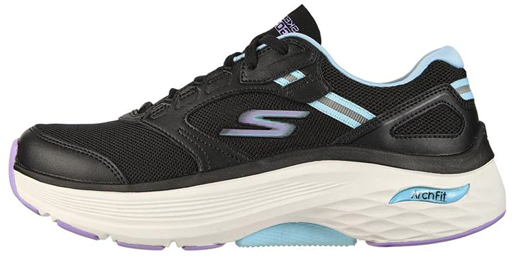 women-skechers-max-cushioning-arch-fit-low-top-running-shoes-black-128301-bkaq
