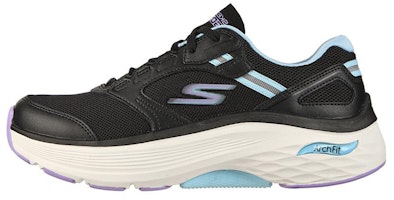 (Women) Skechers Max Cushioning Arch Fit Low-Top Running Shoes Black 128301-BKAQ (Women) Skechers Max Cushioning Arch Fit Low-Top Running Shoes Black 128301-BKAQ