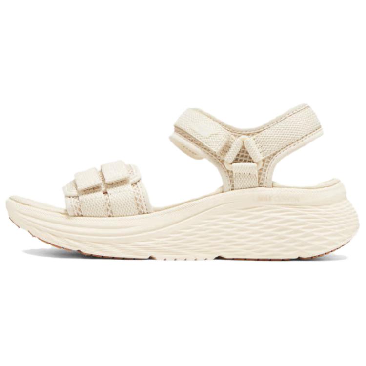 (Women) Skechers Max Cushioning Beige Sandals - Comfortable & Versatile. 141617-NAT