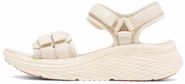 women-skechers-max-cushioning-beige-sandals-comfortable-and-versatile-141617-nat