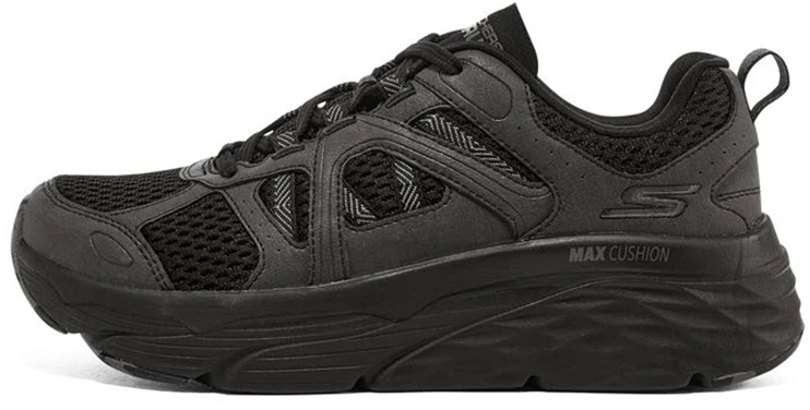 women-skechers-max-cushioning-running-shoes-black-128137-bbk
