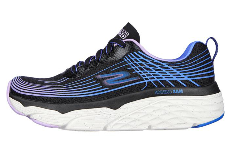 (Women) Skechers Max Cushioning Elite 'Black Purple' 128563-BKPR