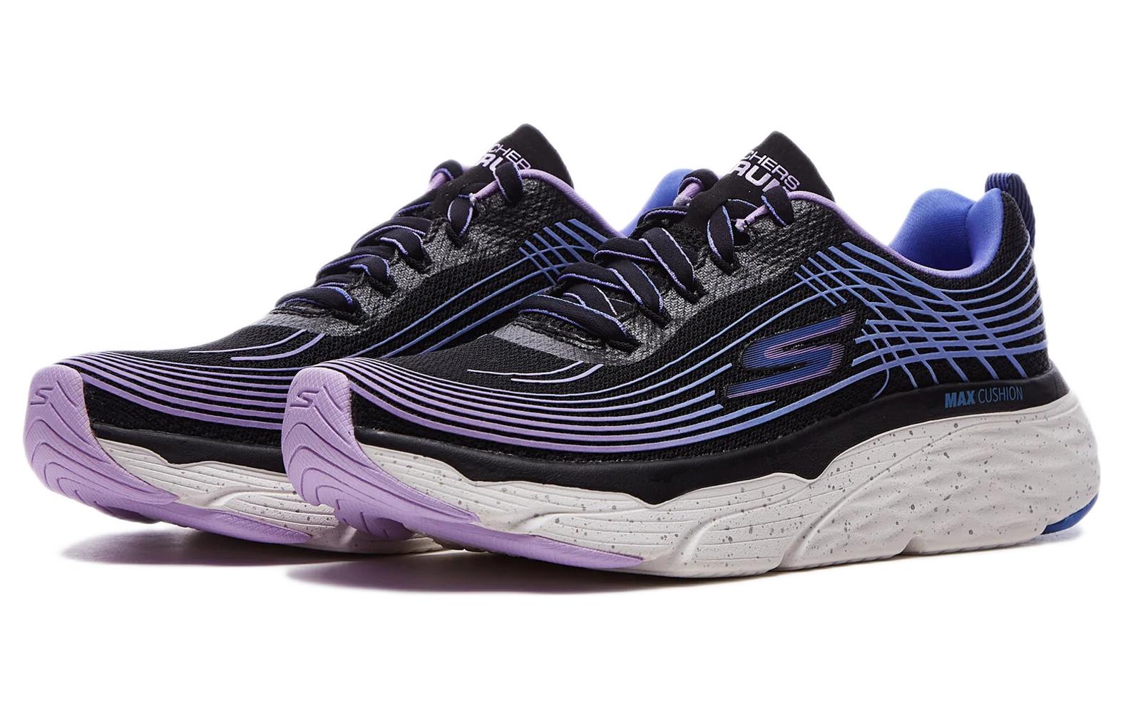Lookbook Skechers Max Cushioning Elite 低筒跑步鞋 女款 黑紫