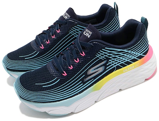 Skechers Max Cushioning Elite 耐磨防滑減震 低幫訓練鞋 女款 藍色 Lookbook Skechers Max Cushioning Elite 耐磨防滑減震 低幫訓練鞋 女款 藍色