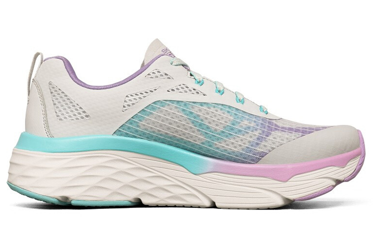 (W) Skechers Max Cushioning Elite Low-Top Running Shoes Grey/Blue 圖 2